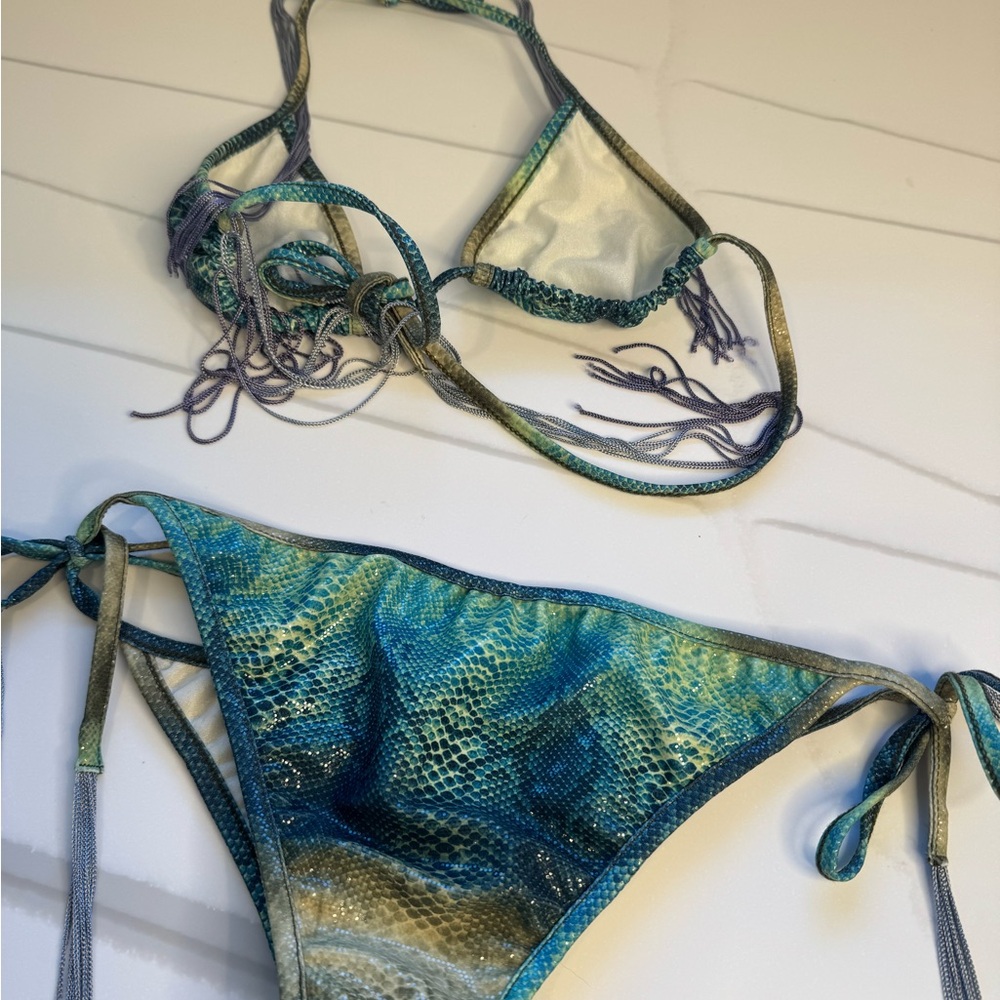 🔥 Alexis Designer Bikini – Emerald Python Print 🔥 - Picture 6 of 16